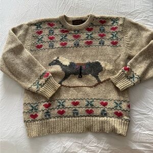 Vintage wool horse sweater